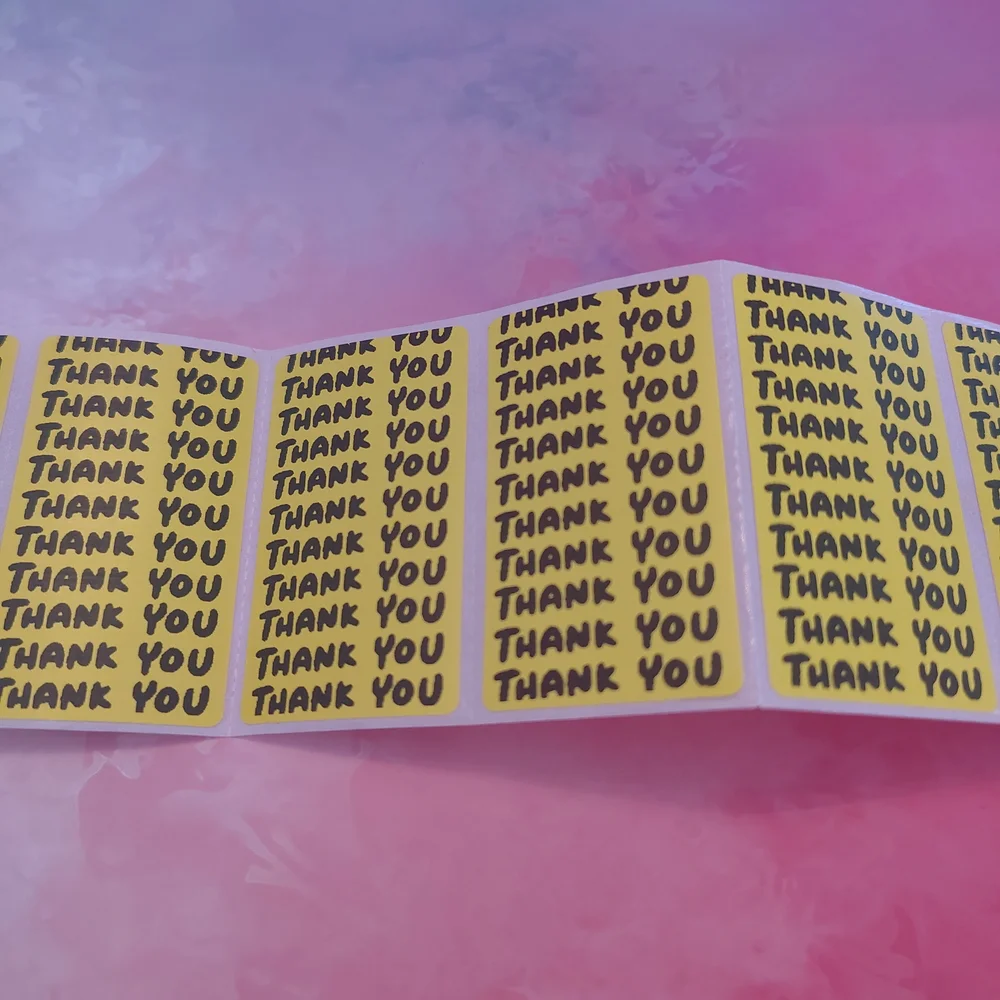 💙100 THANK YOU- Shipping Labels Thermal Packaging Stickers 2.25
